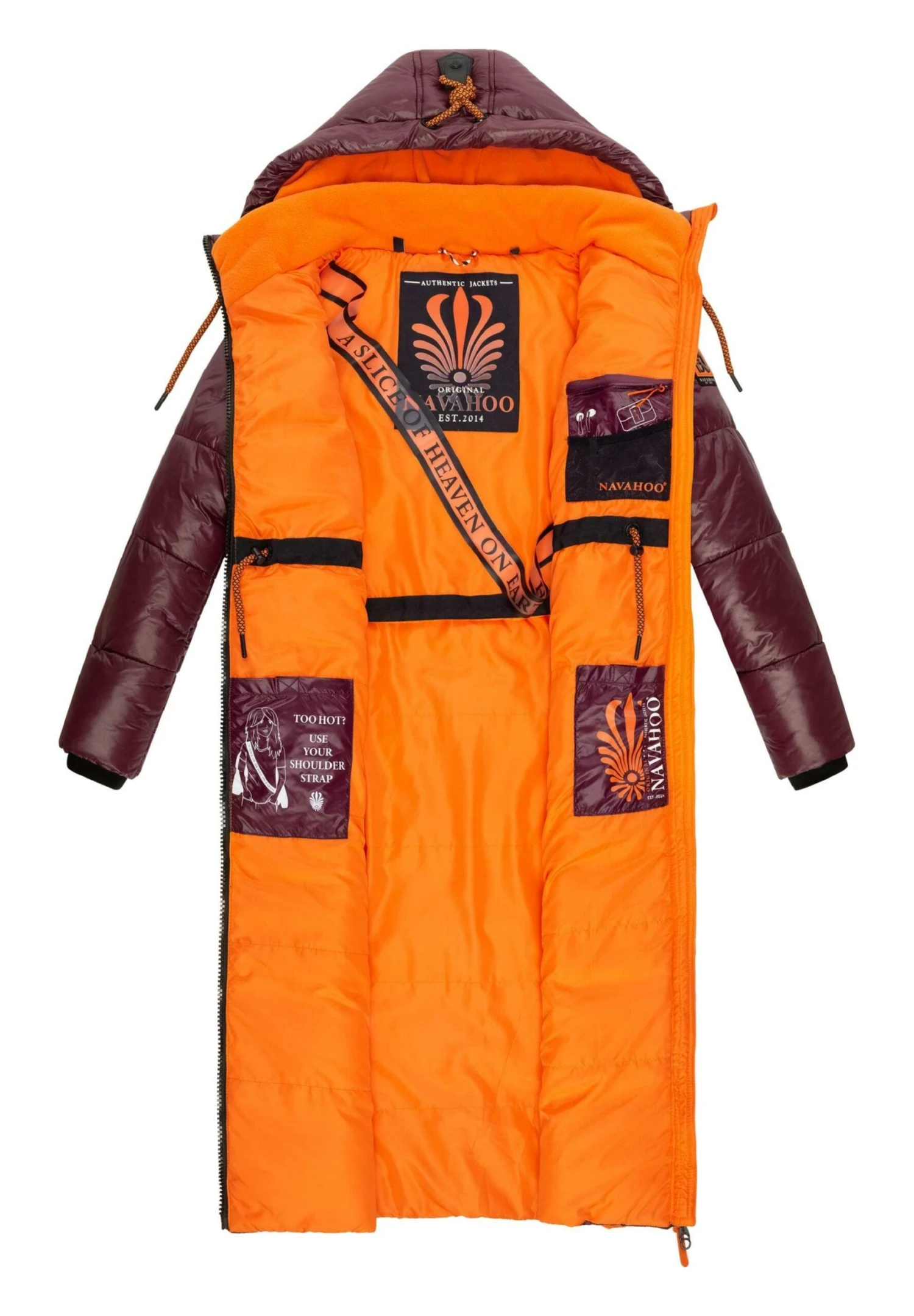 Navahoo SCHMUSEENGEL - Płaszcz Zimowy - Dark Red Melange 4 Navahoo SCHMUSEENGEL - Płaszcz Zimowy - Dark Red Melange - obrazek 2