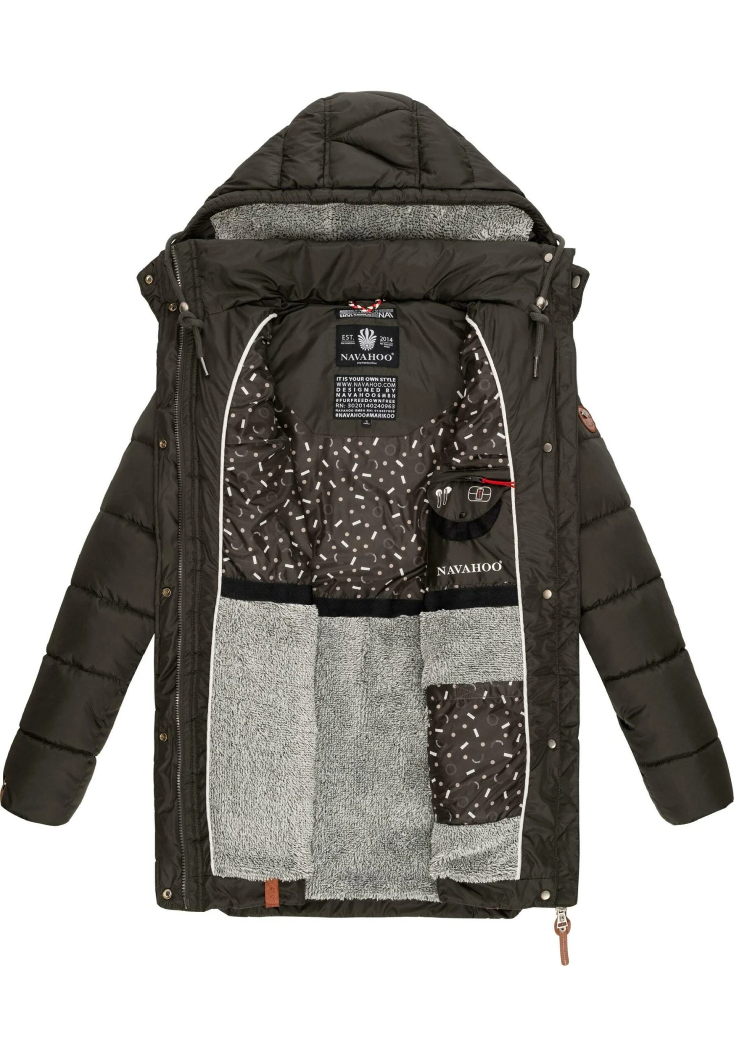 Navahoo DALIEE - Płaszcz Zimowy - Dark Grey 6 Navahoo DALIEE - Płaszcz Zimowy - Dark Grey - obrazek 4