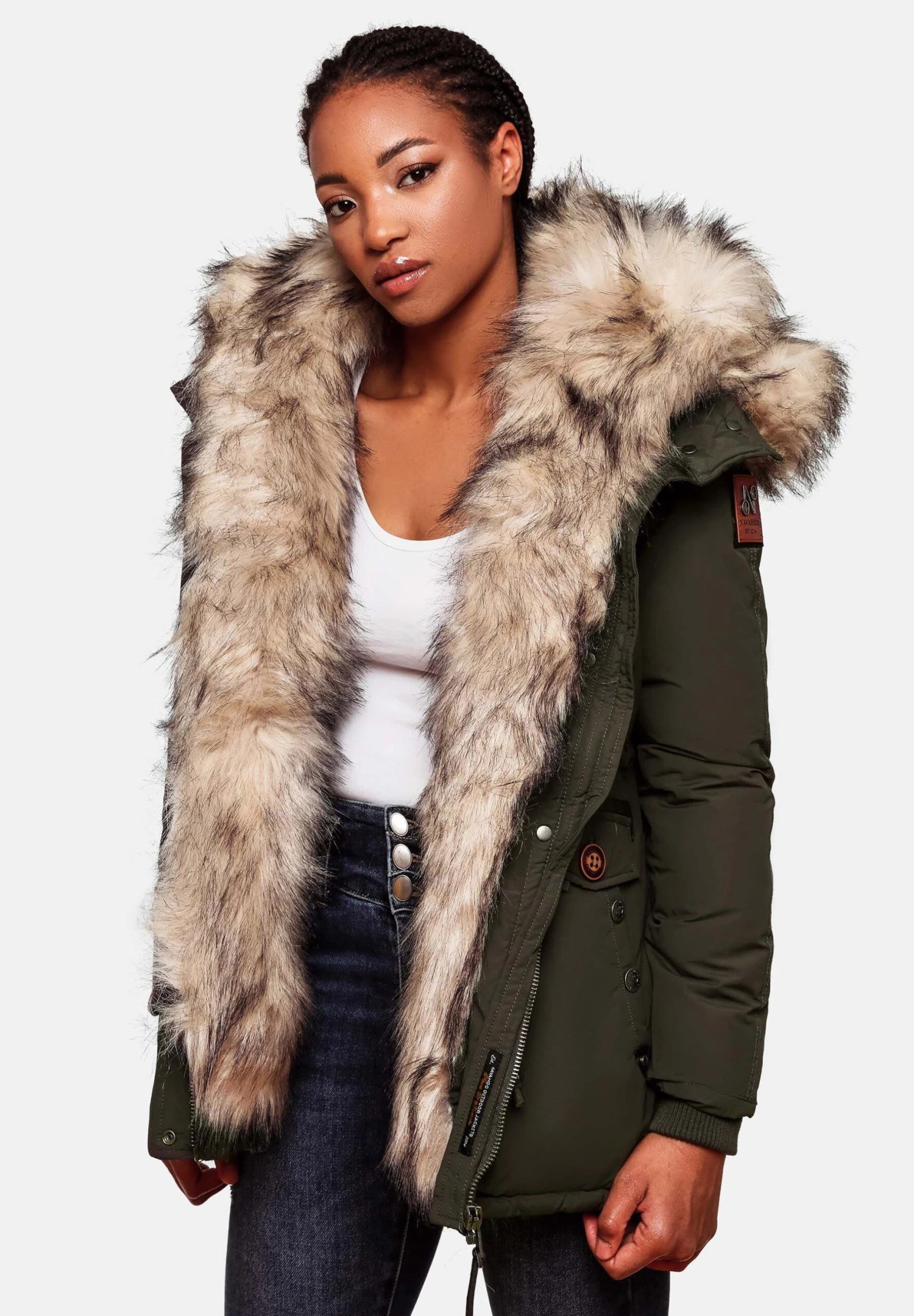 Navahoo SWEETY - Płaszcz Zimowy - Olive 6 Navahoo SWEETY - Płaszcz Zimowy - Olive - obrazek 4