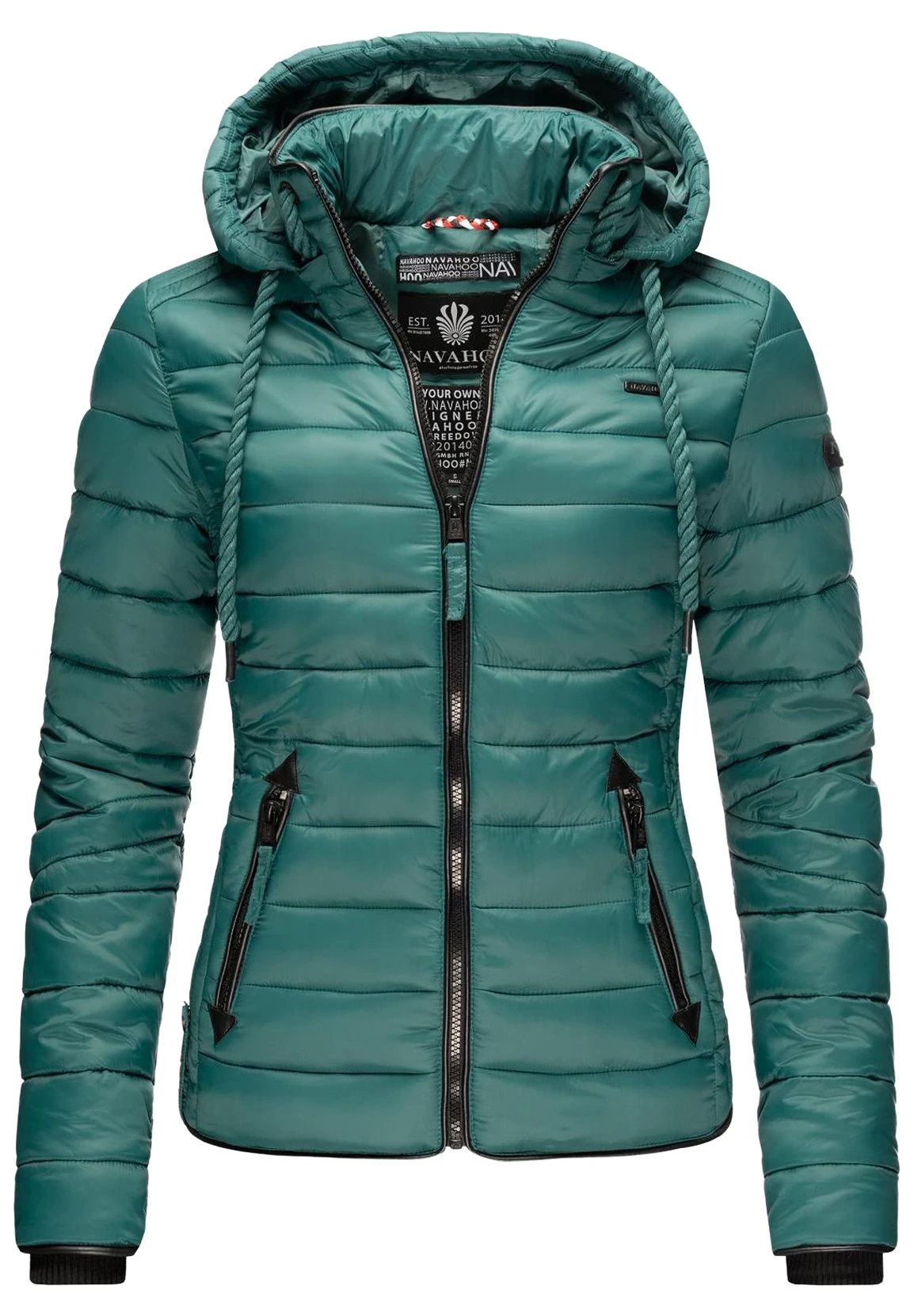 Navahoo LULANA - Kurtka Przejściowa - Petrol Melange 7 Navahoo LULANA - Kurtka Przejściowa - Petrol Melange - obrazek 5