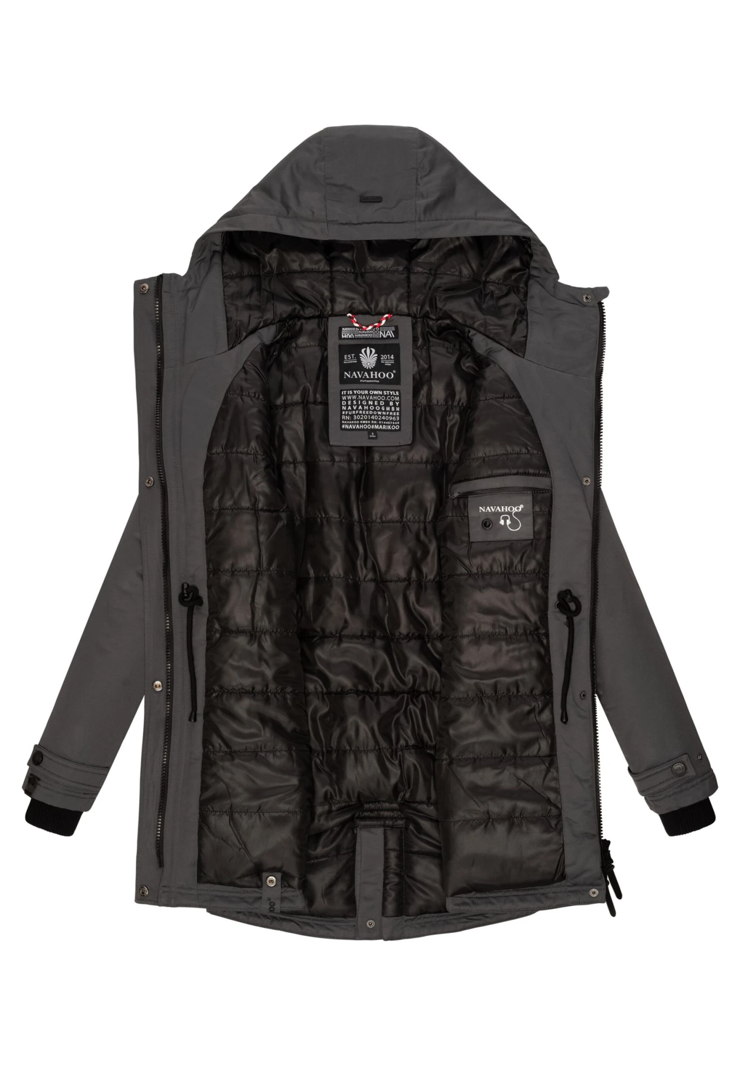 Navahoo AVRILLE II - Płaszcz Zimowy - Dark Grey 9 Navahoo AVRILLE II - Płaszcz Zimowy - Dark Grey - obrazek 7