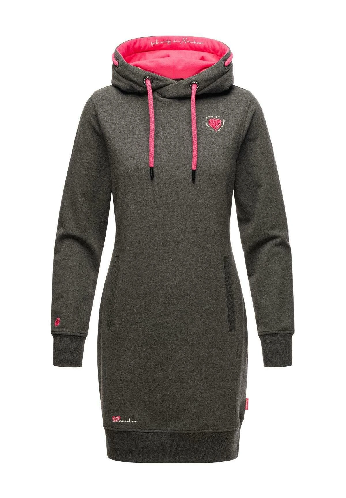 Navahoo Sukienka Letnia - Dark Grey Melange 5 Navahoo Sukienka Letnia - Dark Grey Melange - obrazek 4