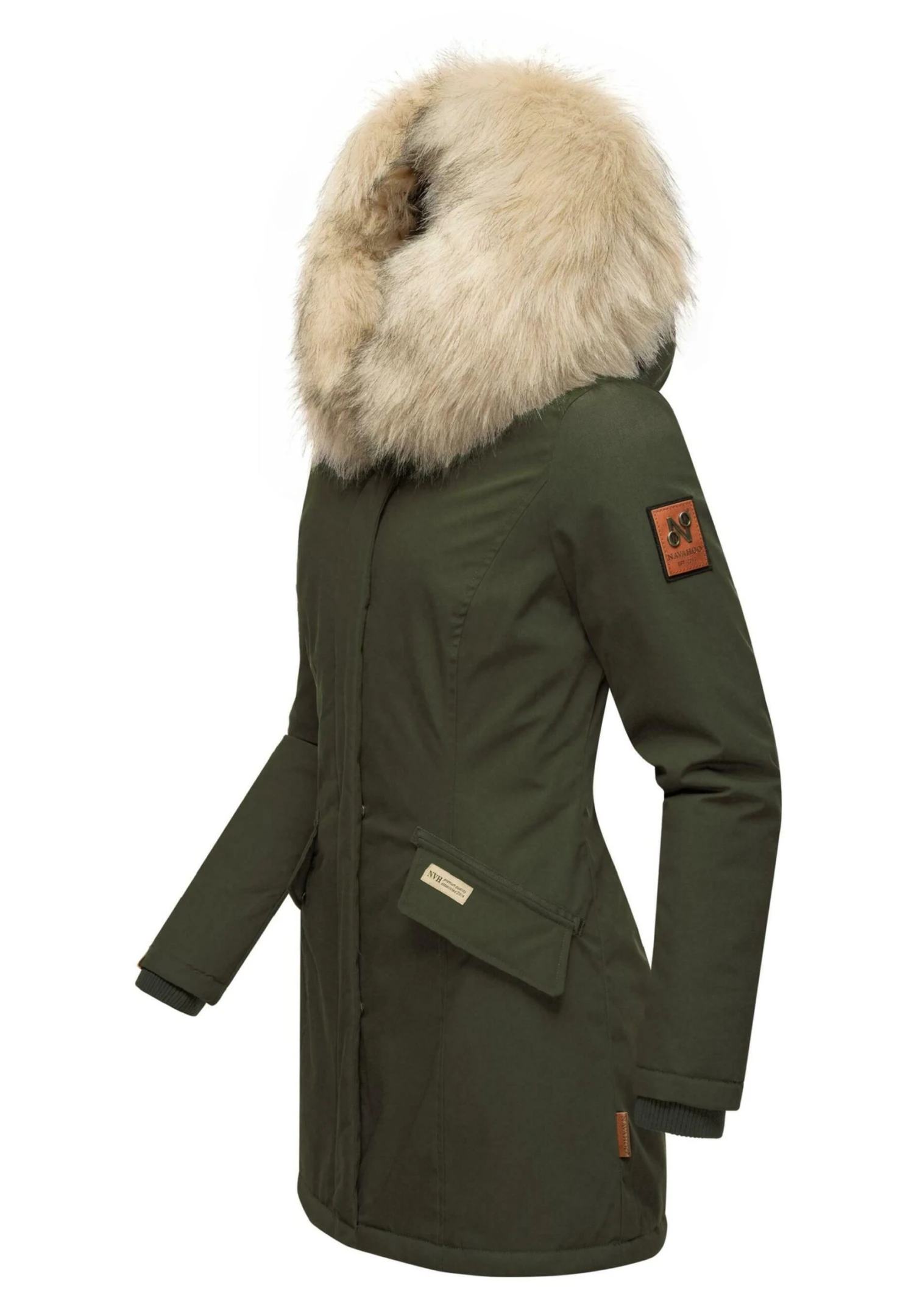 Navahoo CRISTAL - Płaszcz Zimowy - Olive 4 Navahoo CRISTAL - Płaszcz Zimowy - Olive - obrazek 2