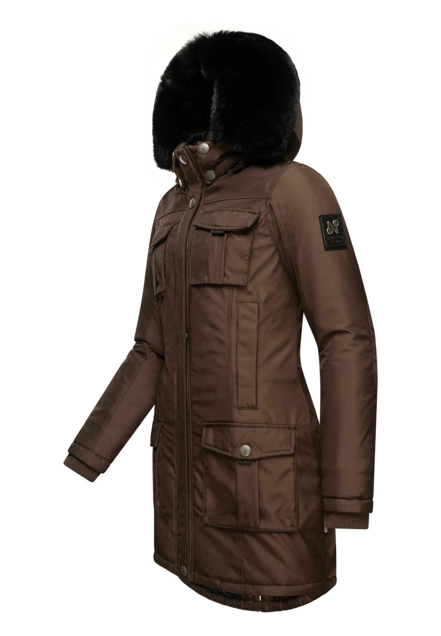 Navahoo TINIIS - Płaszcz Zimowy - Dark Choco 4 Navahoo TINIIS - Płaszcz Zimowy - Dark Choco - obrazek 2