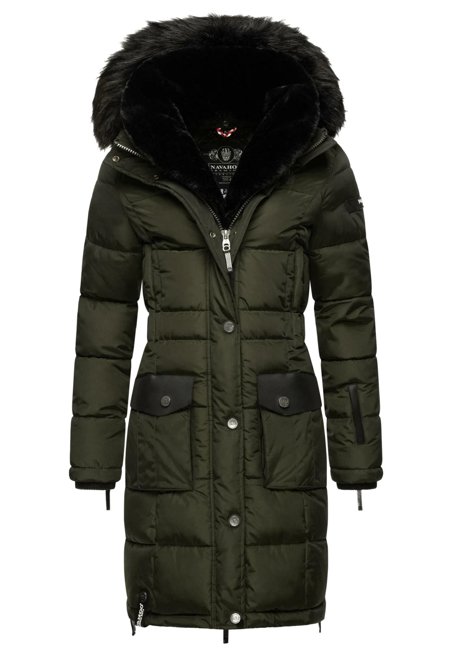 Navahoo SINJA - Płaszcz Zimowy - Olive 3 Navahoo SINJA - Płaszcz Zimowy - Olive
