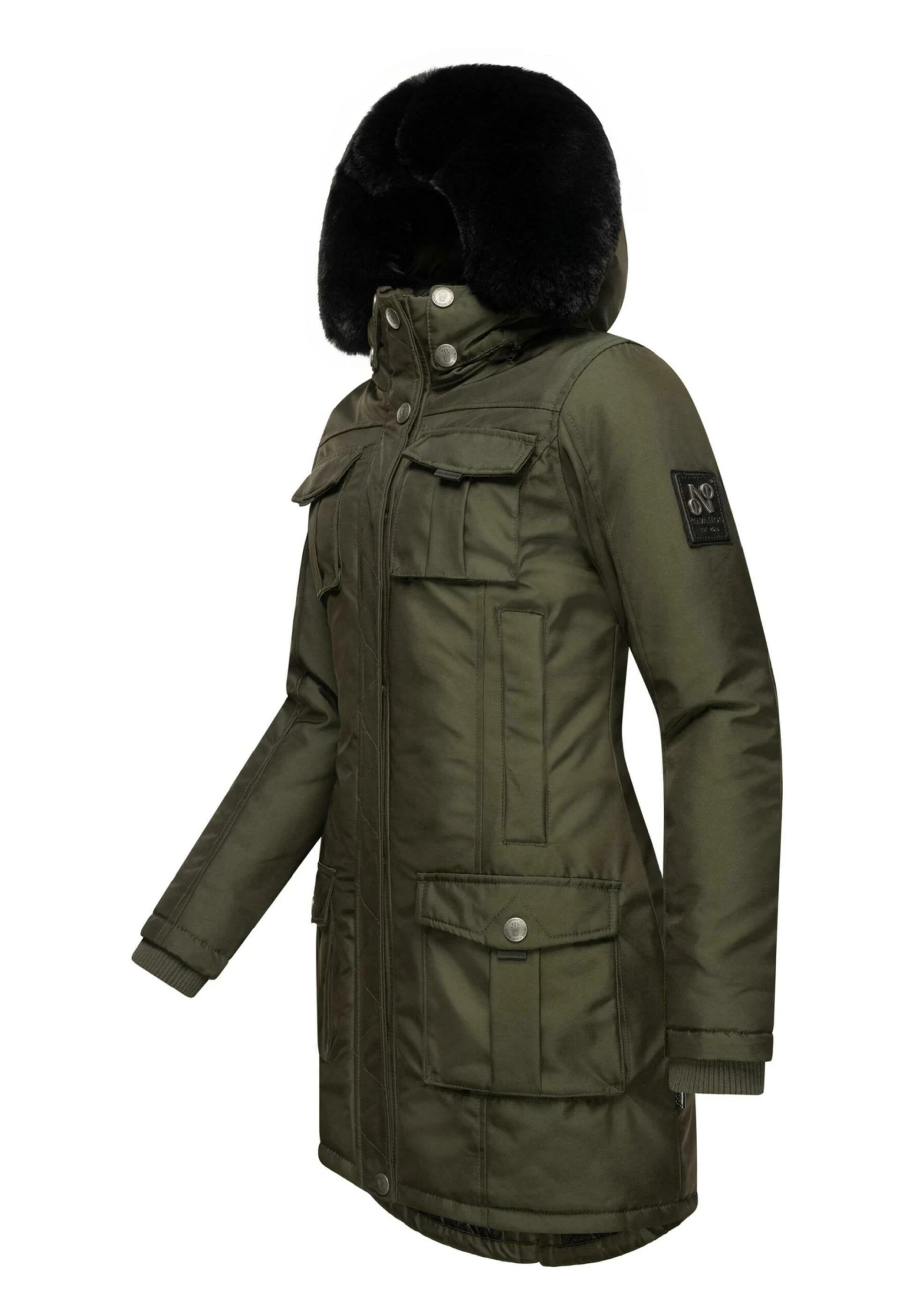 Navahoo TINIIS - Płaszcz Zimowy - Dark Olive 4 Navahoo TINIIS - Płaszcz Zimowy - Dark Olive - obrazek 2