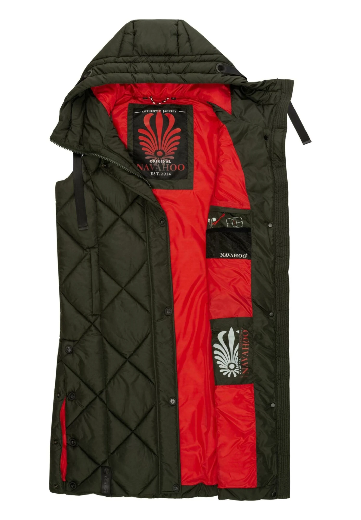 Navahoo SCHNUCKEL - Kamizelka - Dark Olive 5 Navahoo SCHNUCKEL - Kamizelka - Dark Olive - obrazek 3