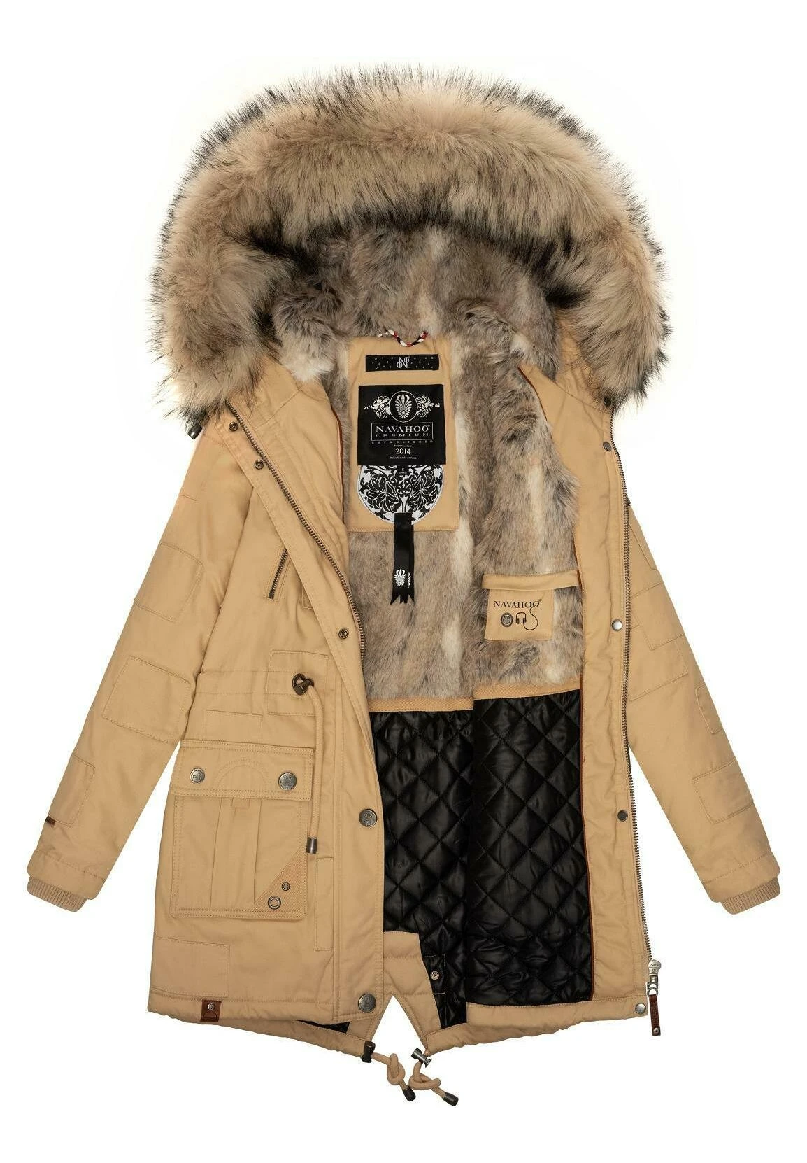 Navahoo HONIGFEE - Płaszcz Zimowy - Beige 4 Navahoo HONIGFEE - Płaszcz Zimowy - Beige - obrazek 2