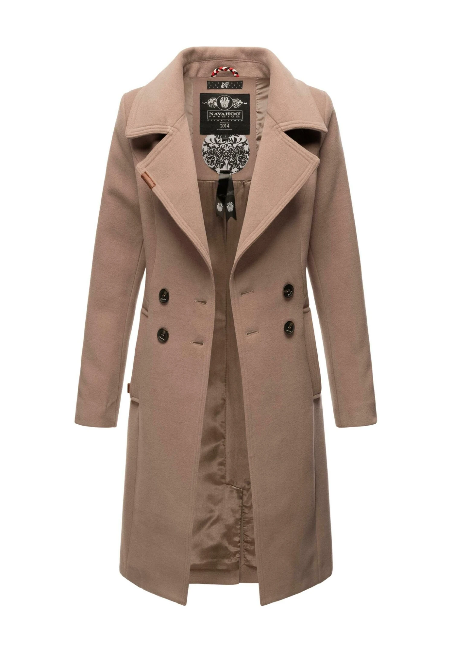 Navahoo WOOLY - Krótki Płaszcz - Taupe 8 Navahoo WOOLY - Krótki Płaszcz - Taupe - obrazek 6