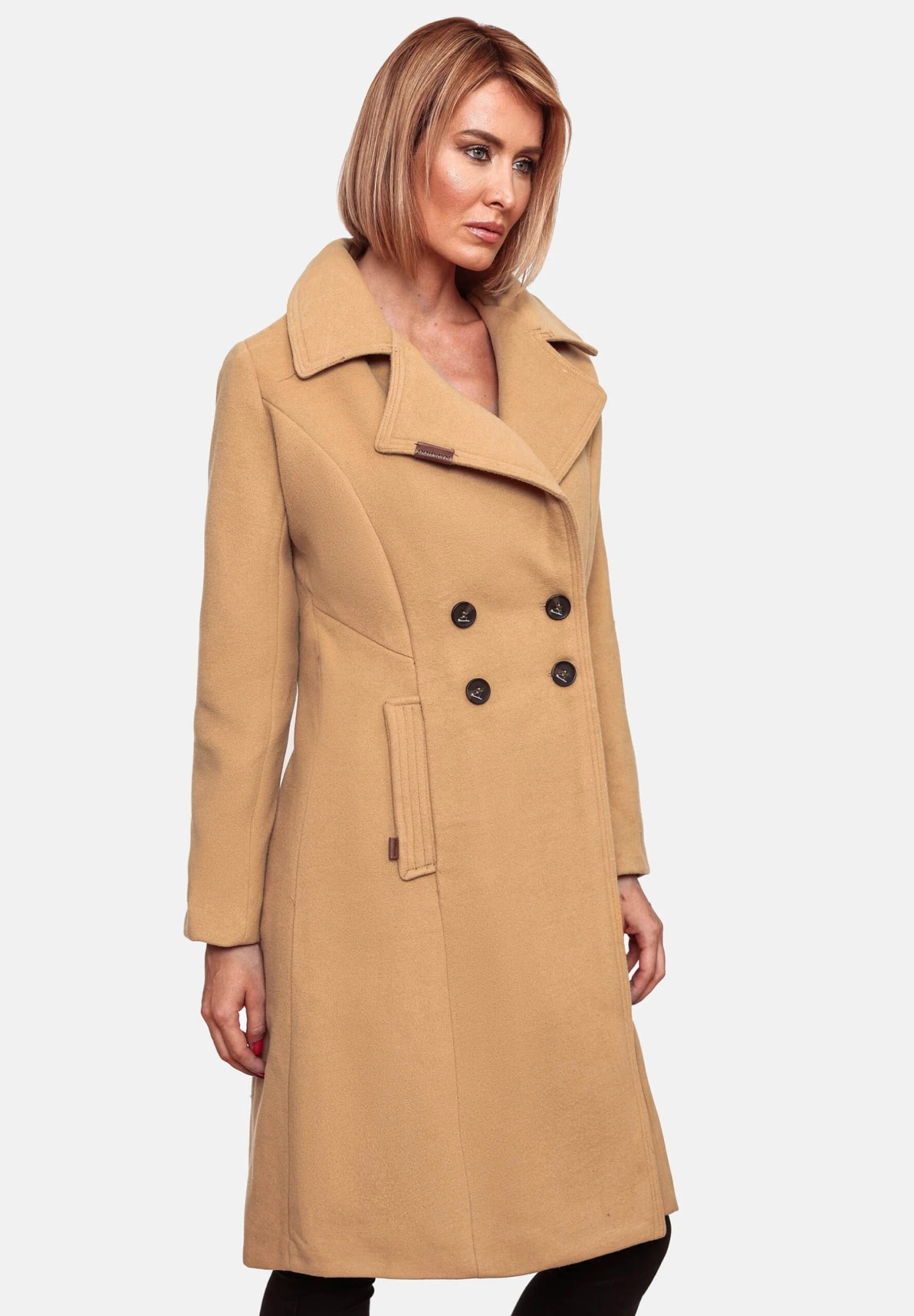 Navahoo WOOLY - Krótki Płaszcz - Camel 6 Navahoo WOOLY - Krótki Płaszcz - Camel - obrazek 4