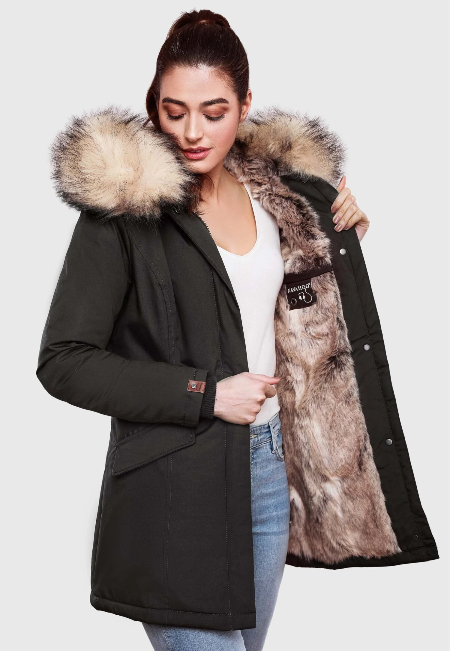 Navahoo CRISTAL - Płaszcz Zimowy - Black 7 Navahoo CRISTAL - Płaszcz Zimowy - Black - obrazek 5
