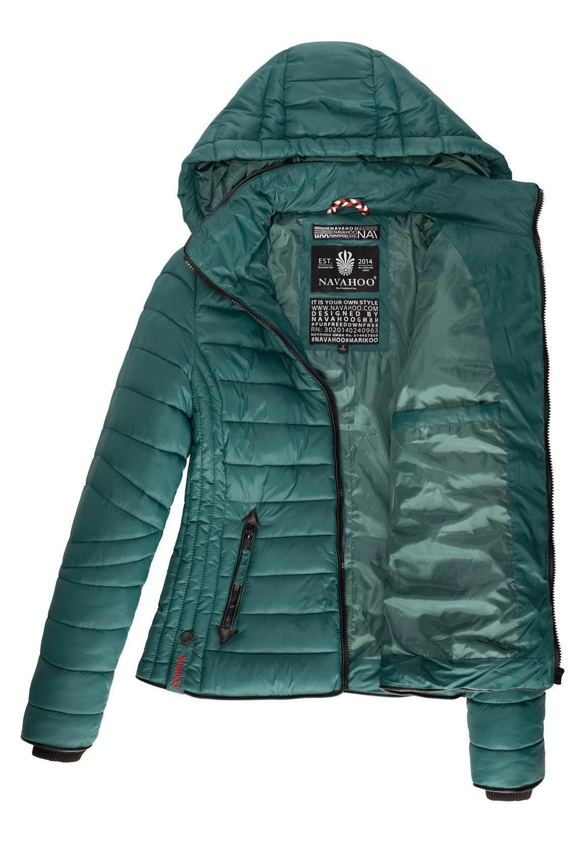 Navahoo LULANA - Kurtka Przejściowa - Petrol Melange 8 Navahoo LULANA - Kurtka Przejściowa - Petrol Melange - obrazek 6