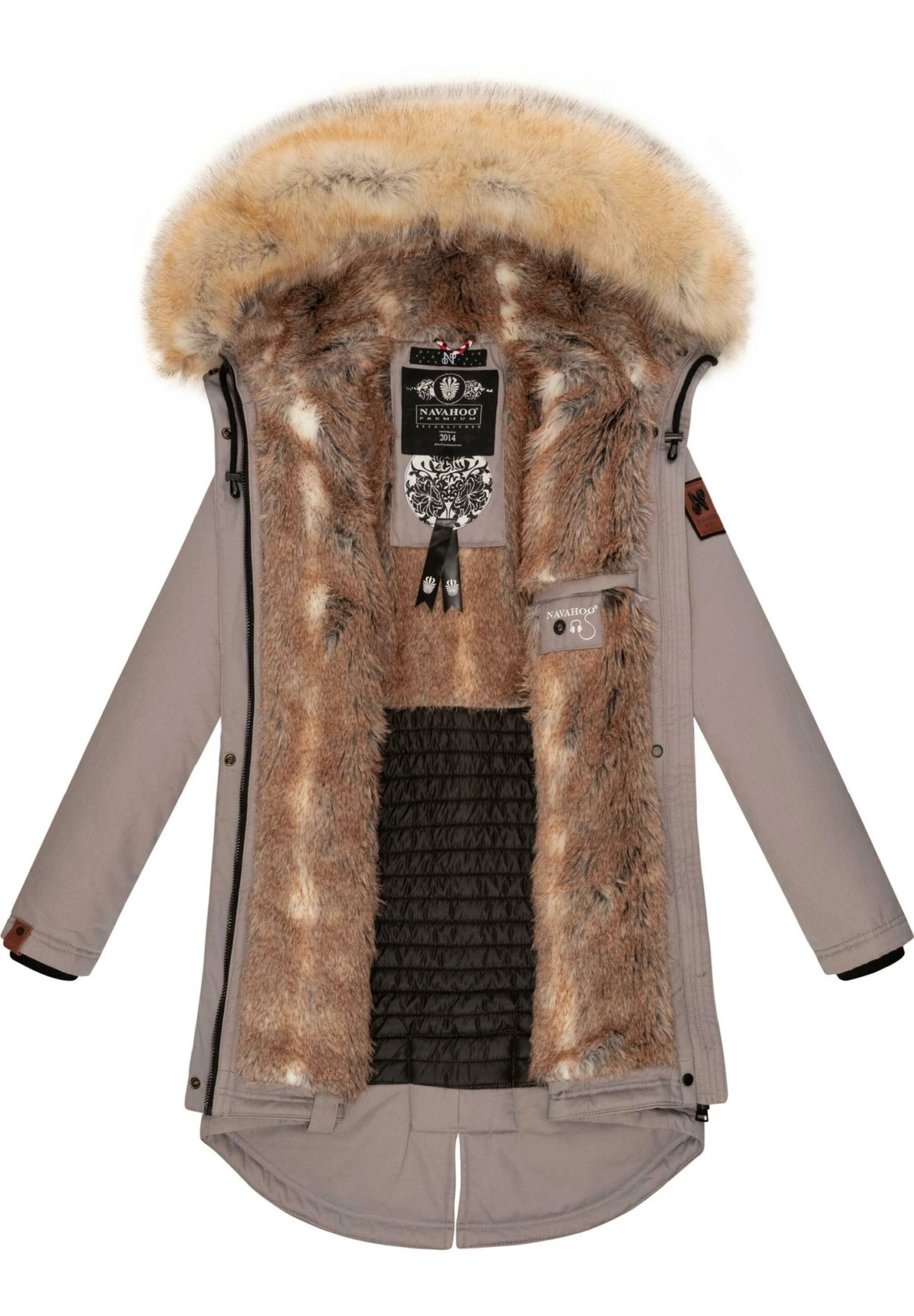 Navahoo BOMBII - Płaszcz Zimowy - Zinc Grey 5 Navahoo BOMBII - Płaszcz Zimowy - Zinc Grey - obrazek 3