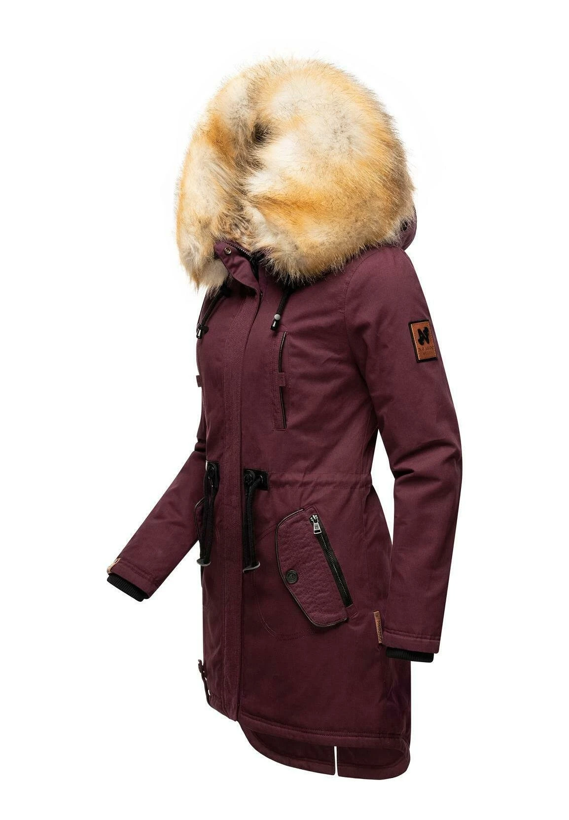 Navahoo BOMBII - Płaszcz Zimowy - Dark Red Melange 4 Navahoo BOMBII - Płaszcz Zimowy - Dark Red Melange - obrazek 2