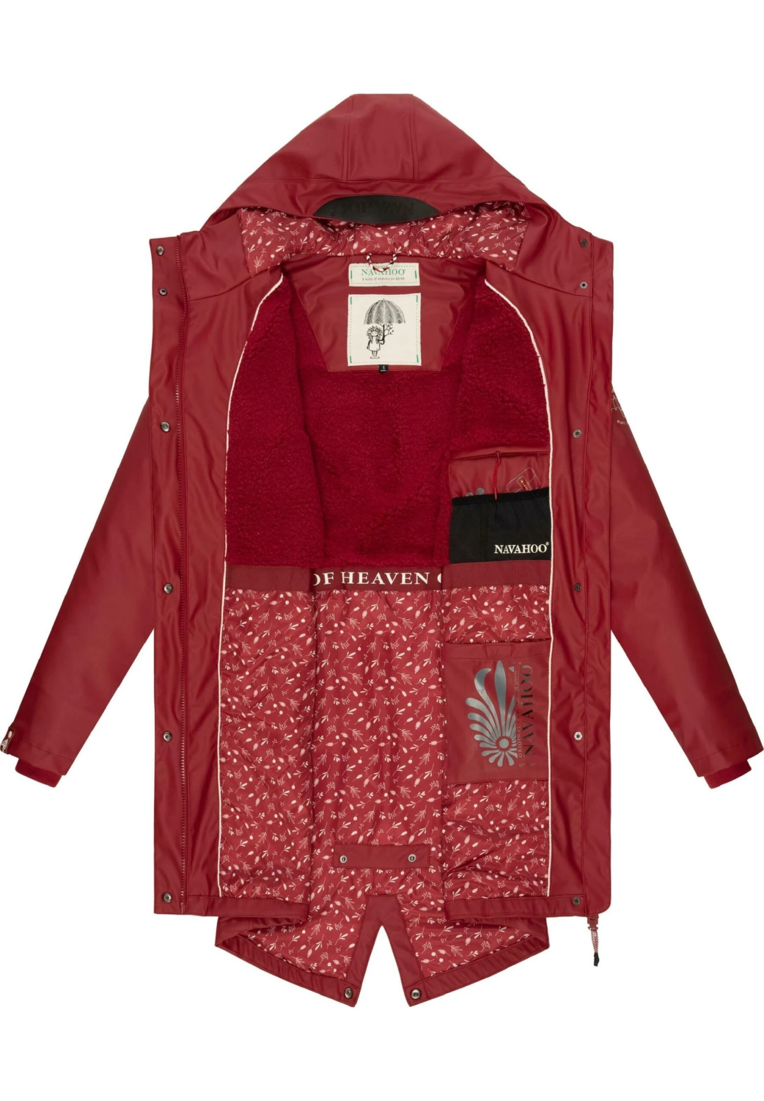 Navahoo FLOWER OF OCEAN - Parka - Blood Red 6 Navahoo FLOWER OF OCEAN - Parka - Blood Red - obrazek 4