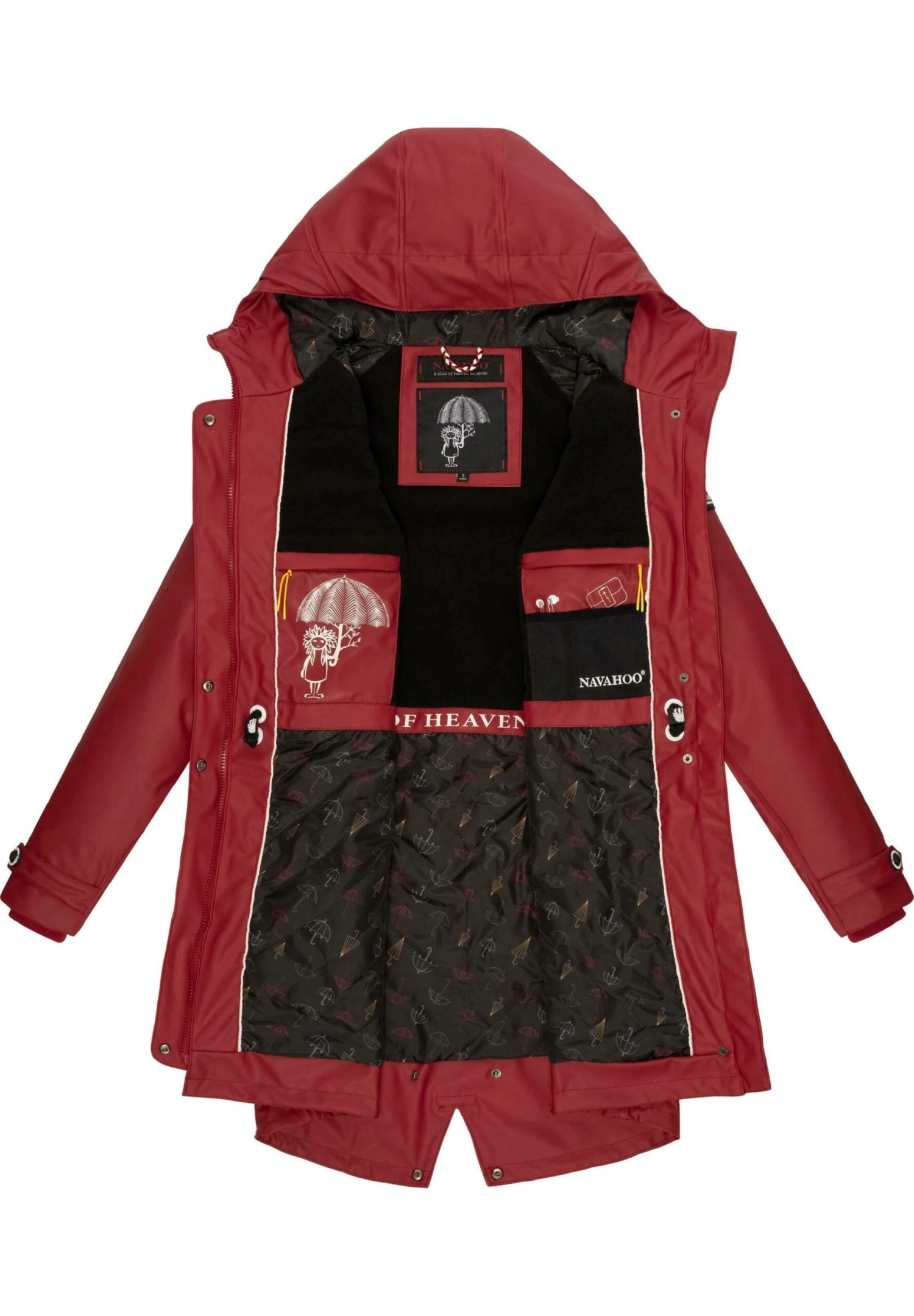 Navahoo RAINY FLOWER - Parka - Blood Red 6 Navahoo RAINY FLOWER - Parka - Blood Red - obrazek 4