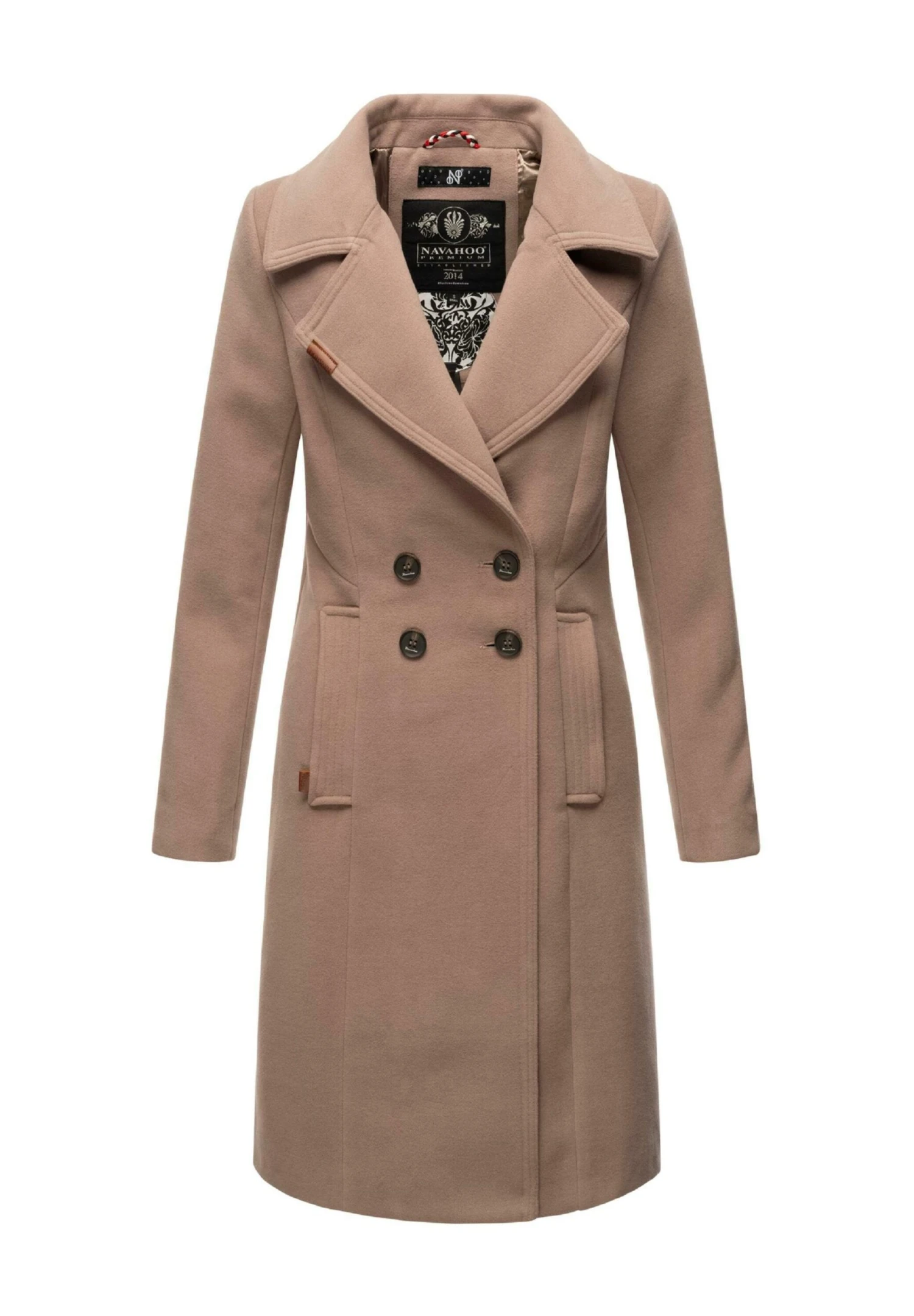 Navahoo WOOLY - Krótki Płaszcz - Taupe 3 Navahoo WOOLY - Krótki Płaszcz - Taupe