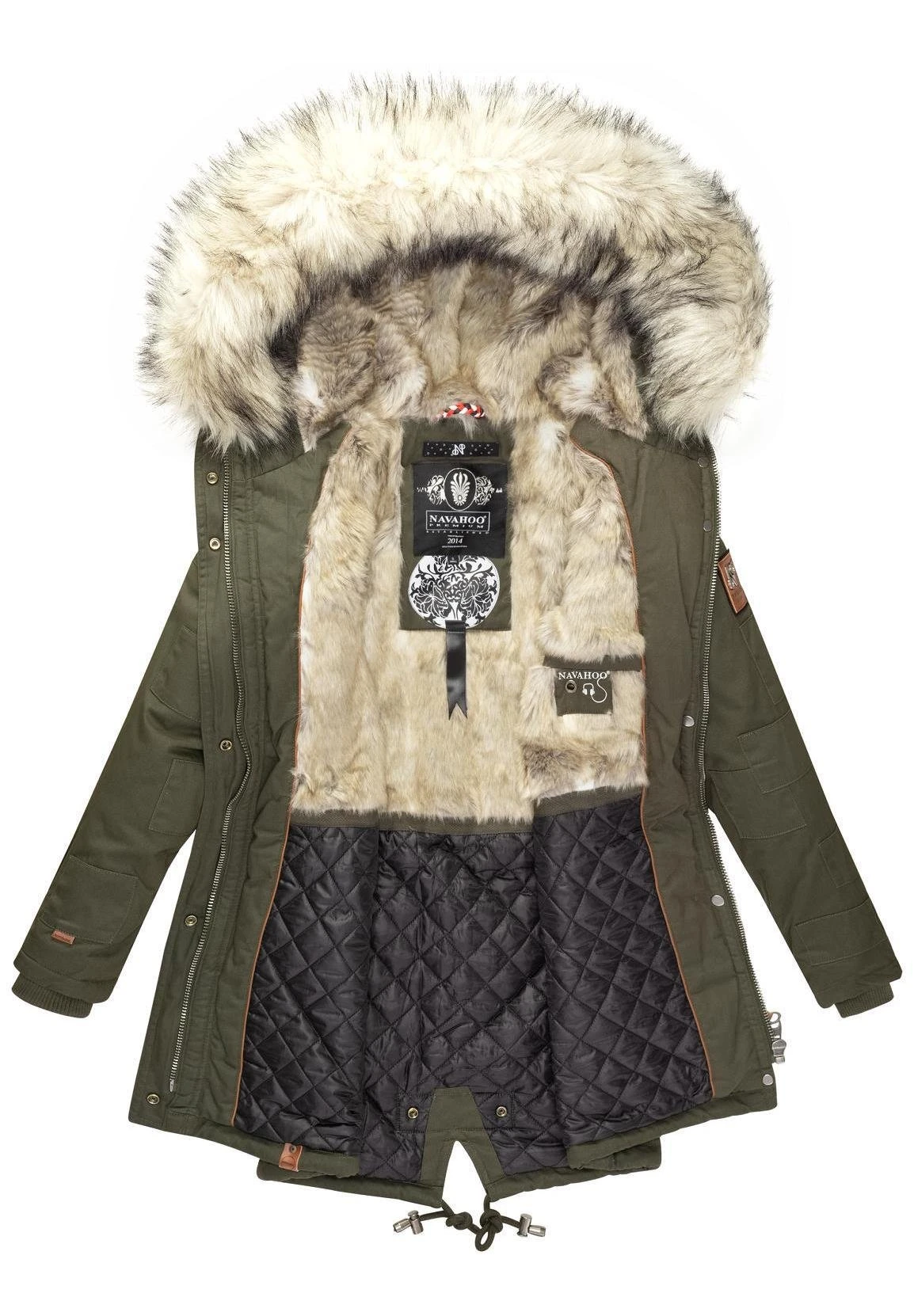 Navahoo HONIGFEE - Płaszcz Zimowy - Green 6 Navahoo HONIGFEE - Płaszcz Zimowy - Green - obrazek 4