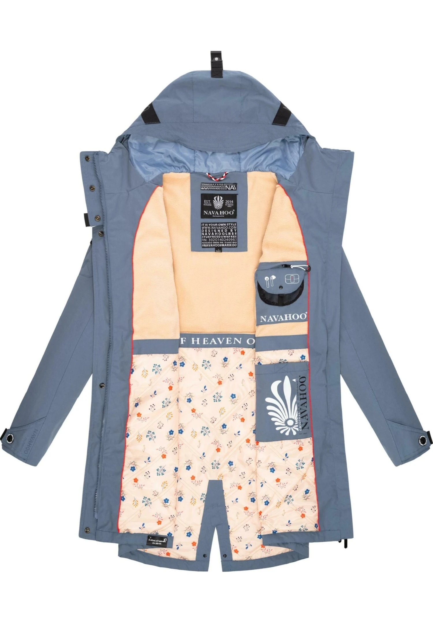 Navahoo Płaszcz Zimowy - Blue Melange 6 Navahoo Płaszcz Zimowy - Blue Melange - obrazek 4