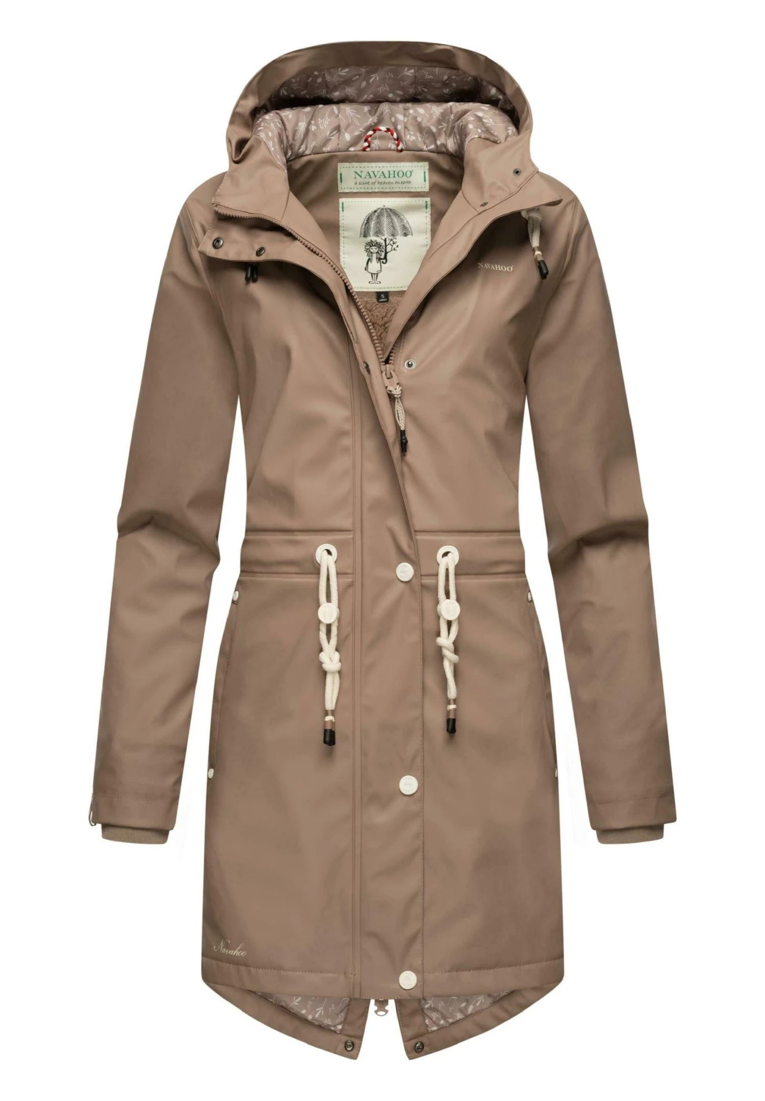 Navahoo FLOWER OF OCEAN - Parka - Taupe 7 Navahoo FLOWER OF OCEAN - Parka - Taupe - obrazek 5