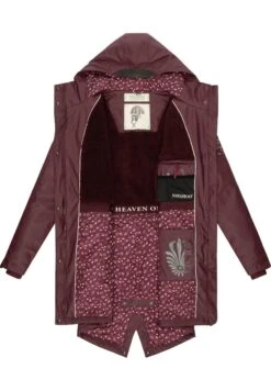 Navahoo FLOWER OF OCEAN - Parka - Dark Red Melange -Navahoo aa0bc9c222354743ae9d2f12887e47a1