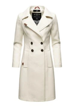 Navahoo WOOLY - Krótki Płaszcz - Offwhite