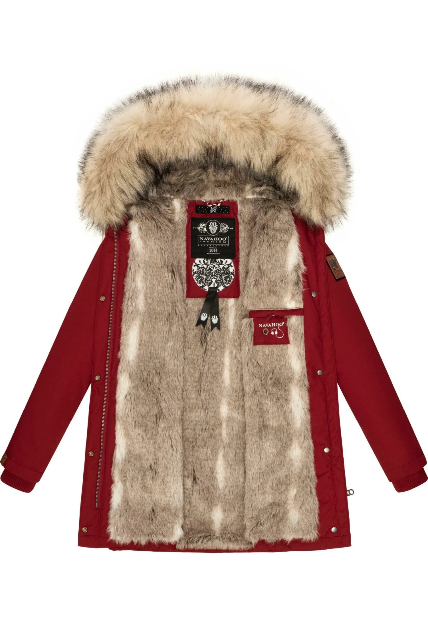 Navahoo CRISTAL - Płaszcz Zimowy - Blood Red 4 Navahoo CRISTAL - Płaszcz Zimowy - Blood Red - obrazek 2