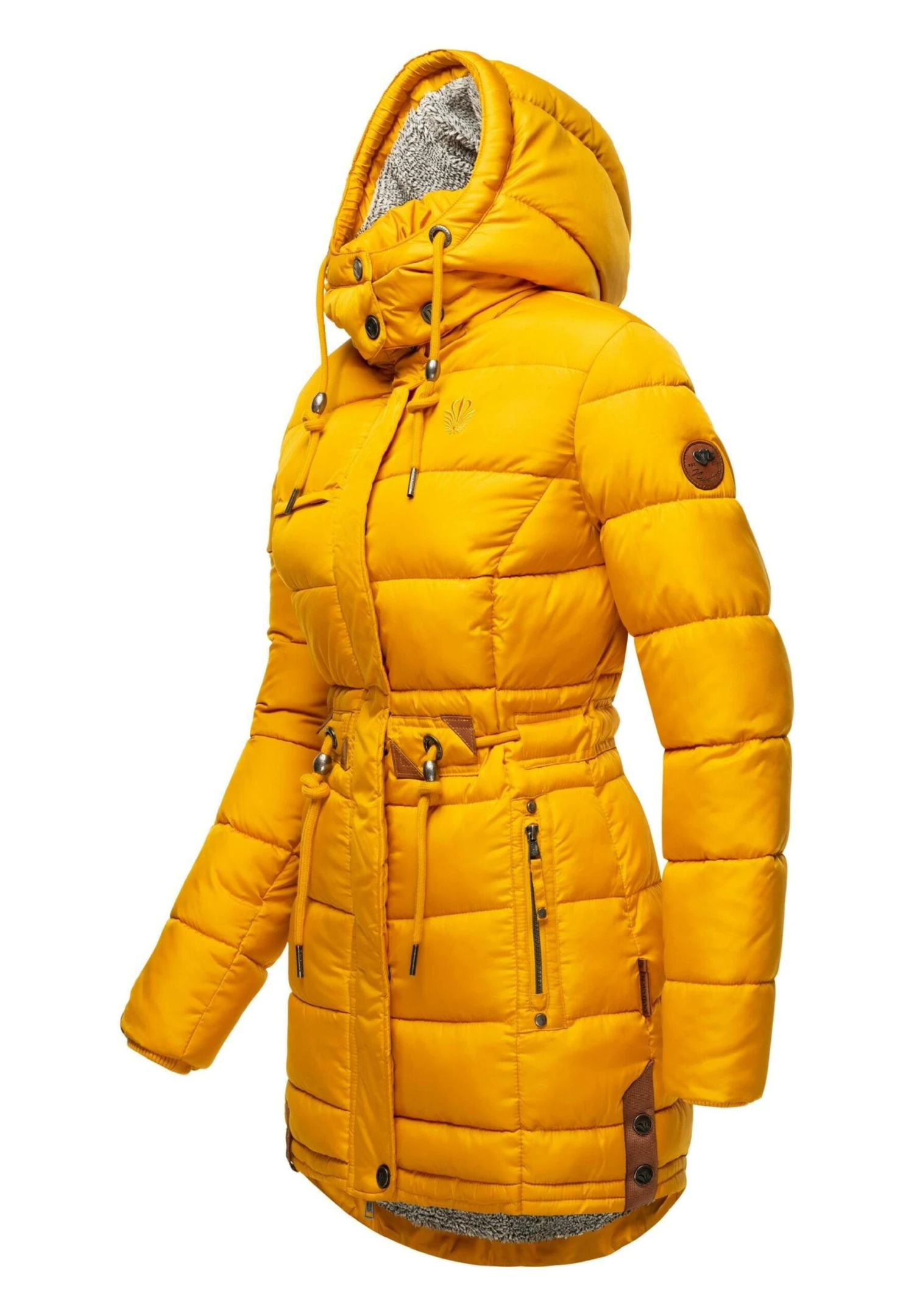 Navahoo DALIEE - Płaszcz Zimowy - Dark Yellow 4 Navahoo DALIEE - Płaszcz Zimowy - Dark Yellow - obrazek 2