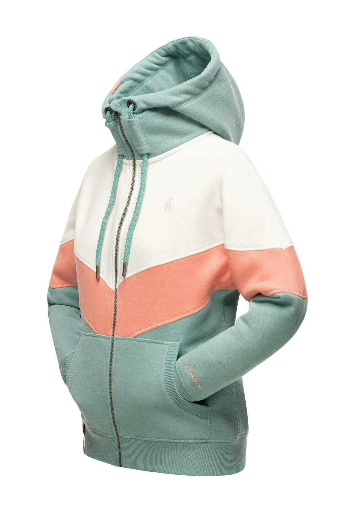 Navahoo Bluza Rozpinana - Dusty Mint Melange 5 Navahoo Bluza Rozpinana - Dusty Mint Melange - obrazek 4