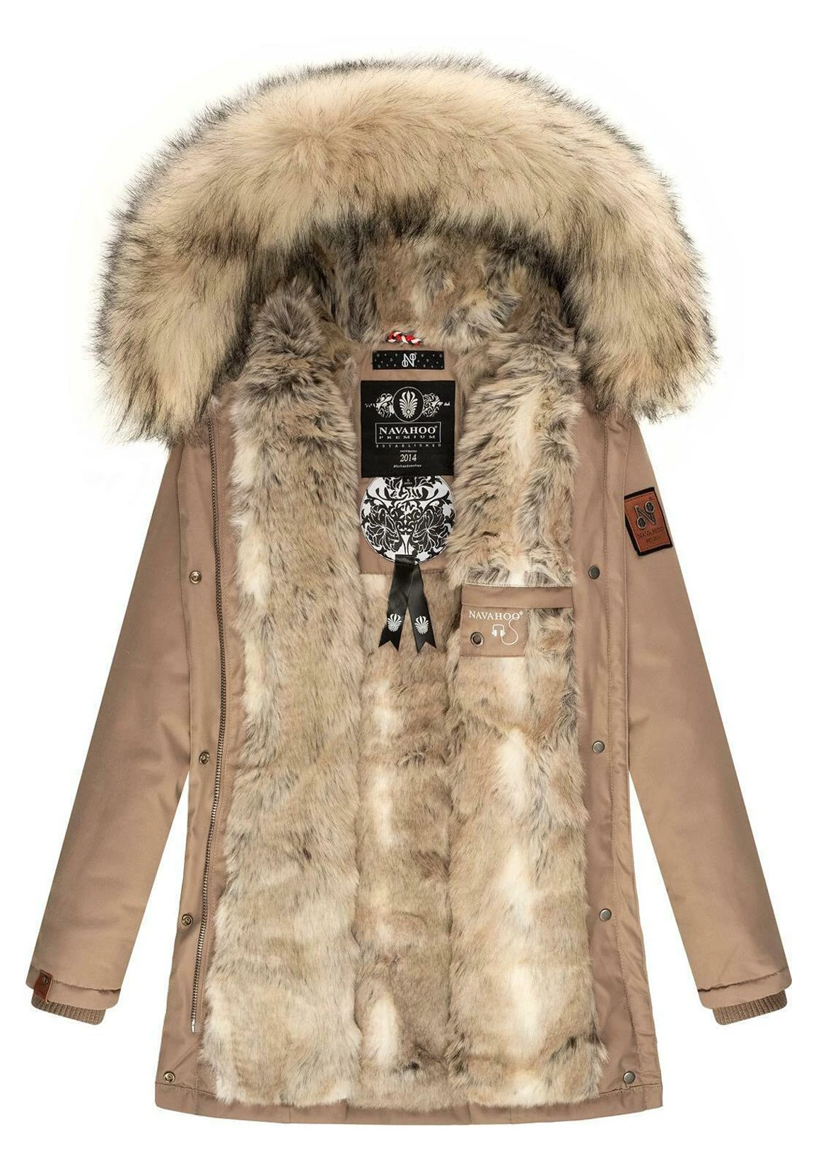 Navahoo CRISTAL - Płaszcz Zimowy - Taupe Grey 9 Navahoo CRISTAL - Płaszcz Zimowy - Taupe Grey - obrazek 8