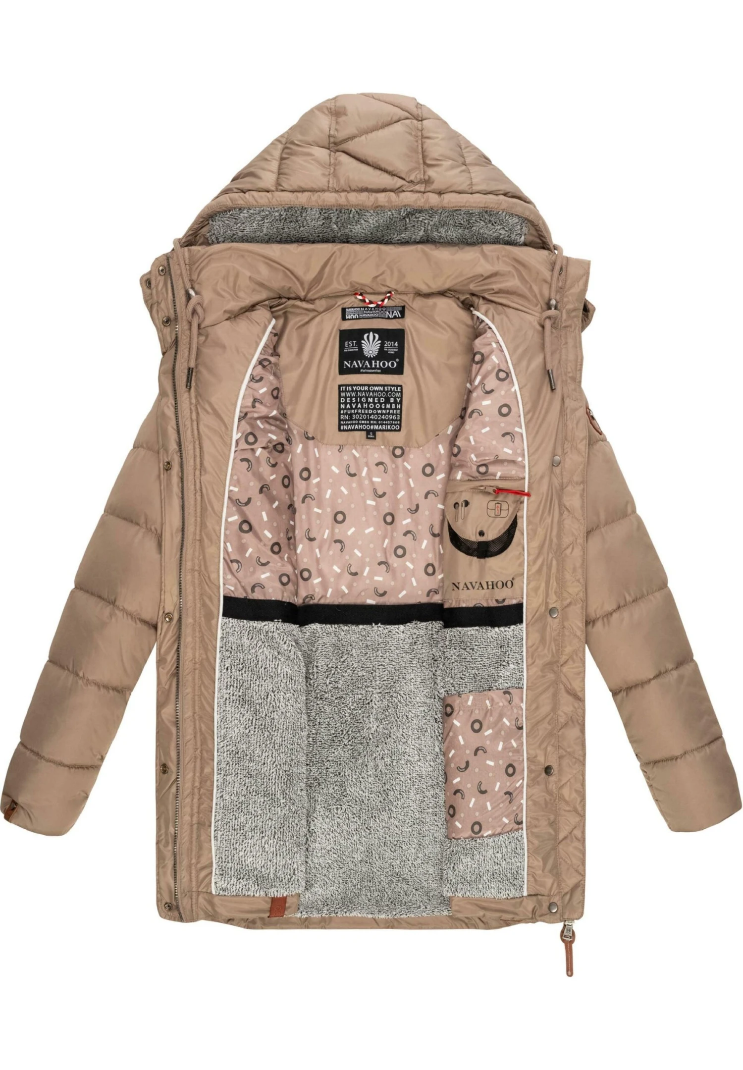 Navahoo DALIEE - Płaszcz Zimowy - Taupe 7 Navahoo DALIEE - Płaszcz Zimowy - Taupe - obrazek 5