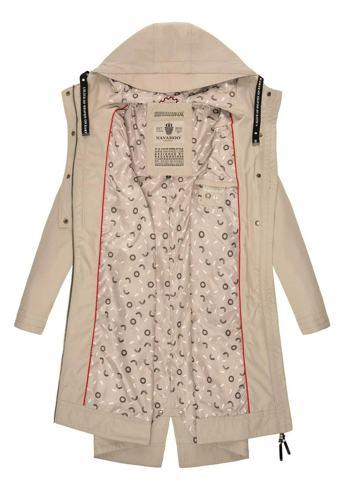 Navahoo JOSINAA - Parka - Light Grey Melange 5 Navahoo JOSINAA - Parka - Light Grey Melange - obrazek 3